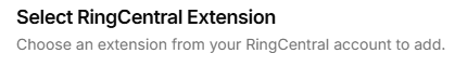 Select extension dialog